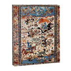 Isfahan Vintage Persian Hunting Rug Print Canvas Print Gallery Image 3
