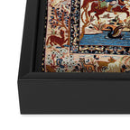 Isfahan Vintage Persian Hunting Rug Print Framed Canvas Print Gallery Image 3