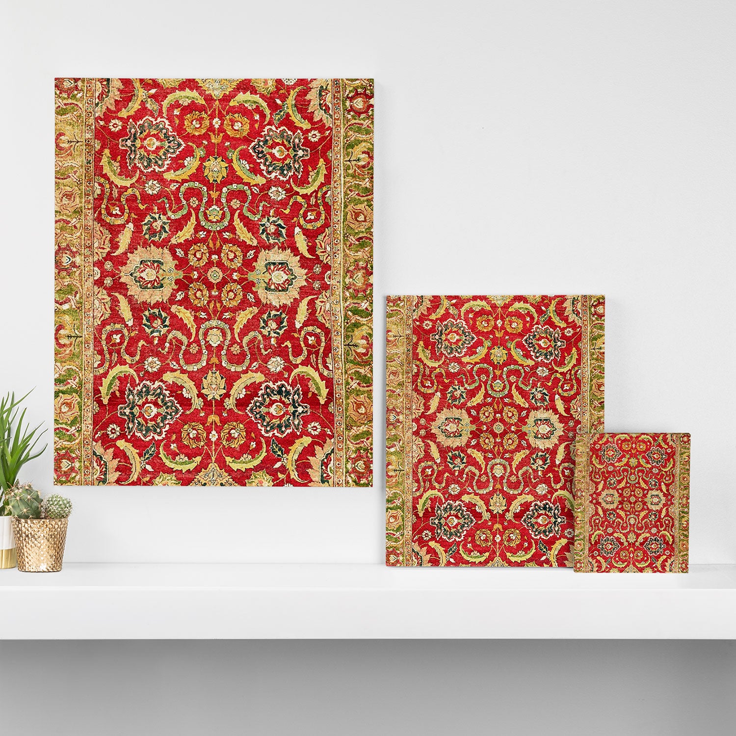 Isphahan Antique Central Persian Rug Print Canvas Print Gallery Image 3
