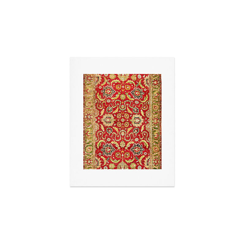 Isphahan Antique Central Persian Rug Print Art Print Gallery Image 1