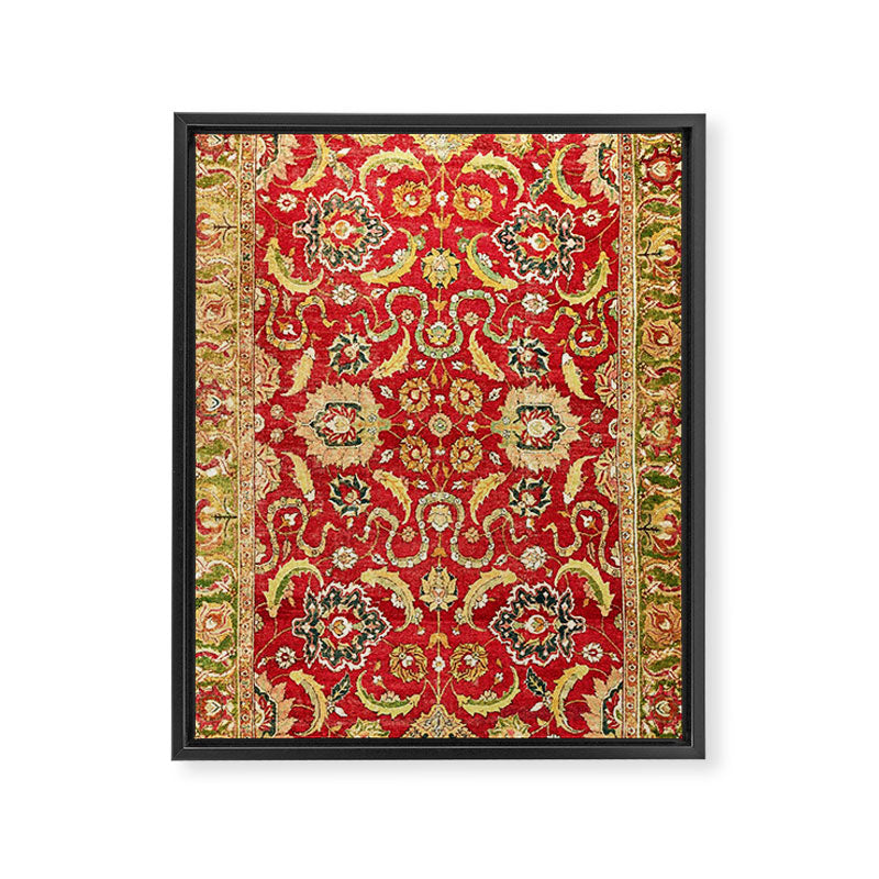 Isphahan Antique Central Persian Rug Print Framed Canvas Print Gallery Image 3