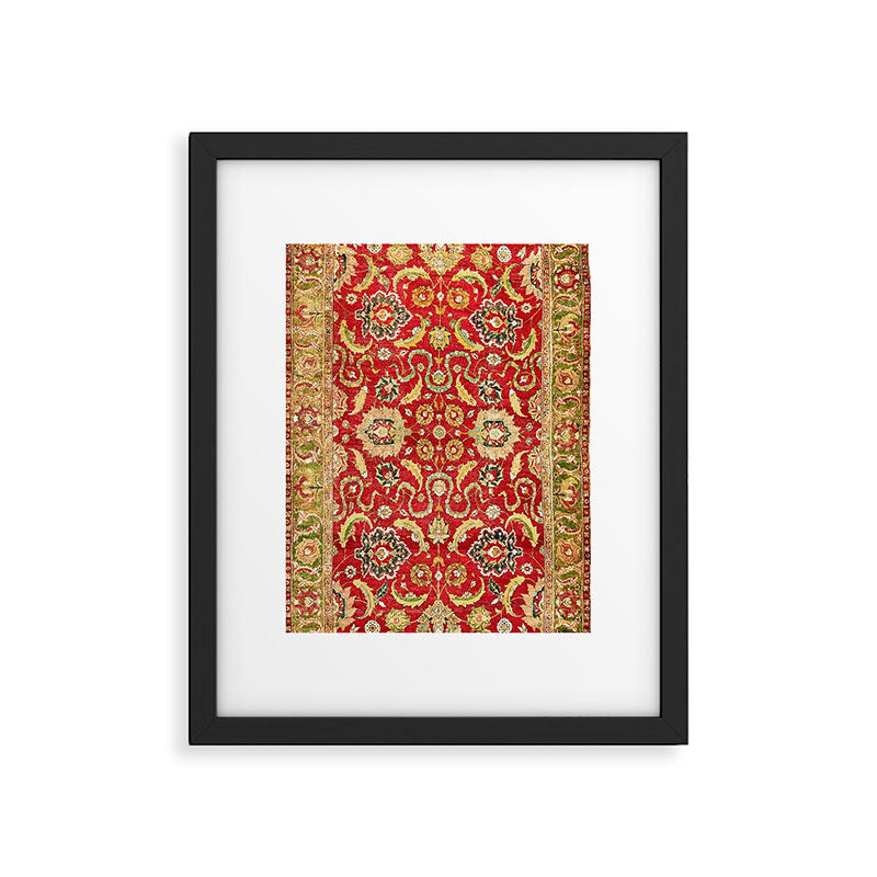 Isphahan Antique Central Persian Rug Print Framed Art Print Gallery Image 4
