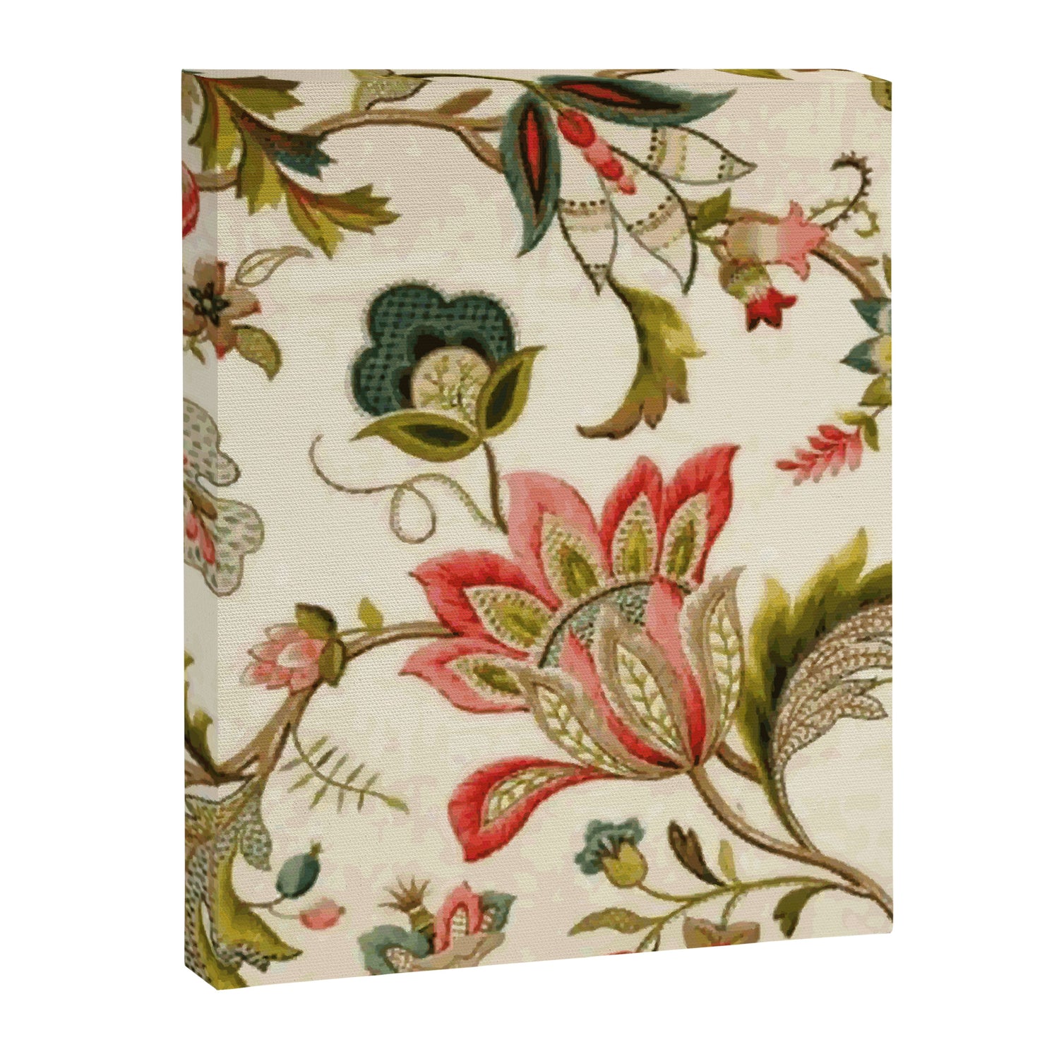 Jacobean Floral Crewel Embroidery Pattern Digital Art Vector Painting Canvas Print Gallery Image 3