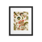Jacobean Floral Crewel Embroidery Pattern Digital Art Vector Painting Framed Art Print Gallery Image 6