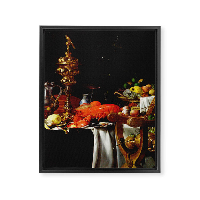 Jan Davidsz. de Heem Still Life With Lobster & Lemon Framed Canvas Print Gallery Image 1