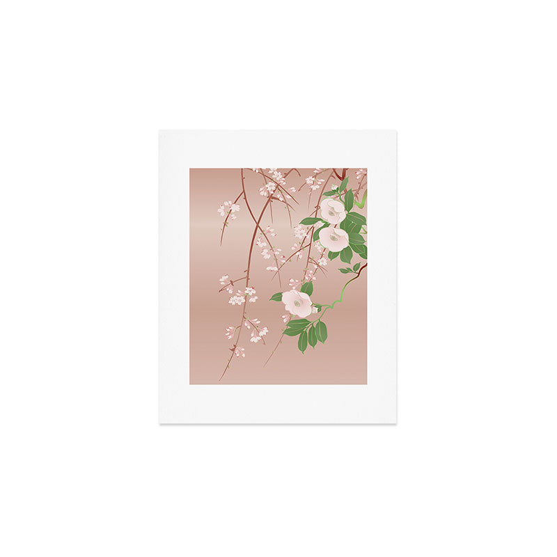 Japanese Spring Flowers Vintage Kimono Pattern Art Print Gallery Image 1