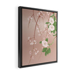 Japanese Spring Flowers Vintage Kimono Pattern Framed Canvas Print Gallery Image 2