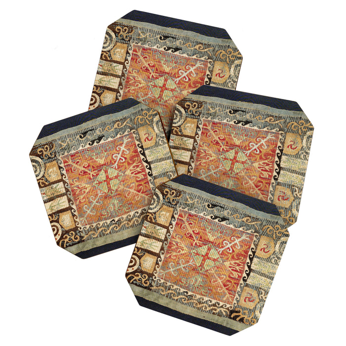 Kaitag 18th Century Caucasian Embroidery Print Coaster Gallery Image 1