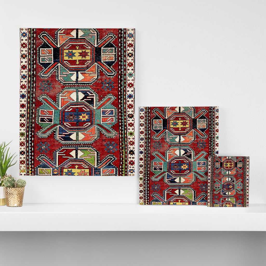 Karabagh Antique Azerbaijan South Caucasus Rug Print Canvas Print Gallery Image 3