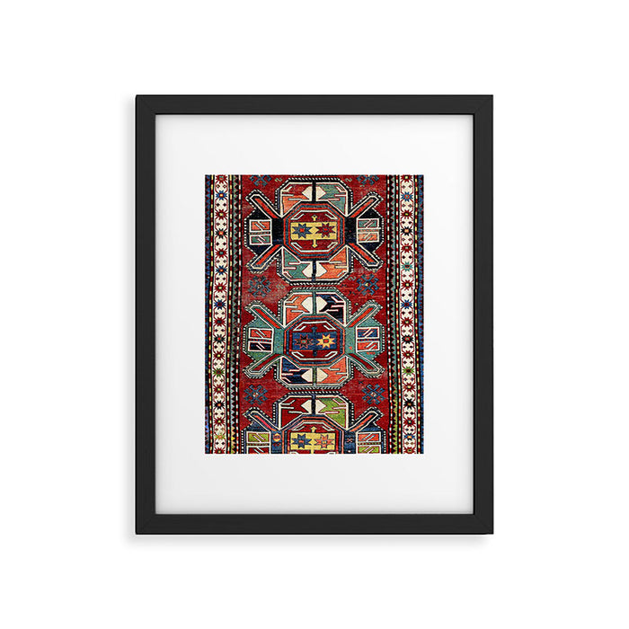 Karabagh Antique Azerbaijan South Caucasus Rug Print Framed Art Print Gallery Image 1