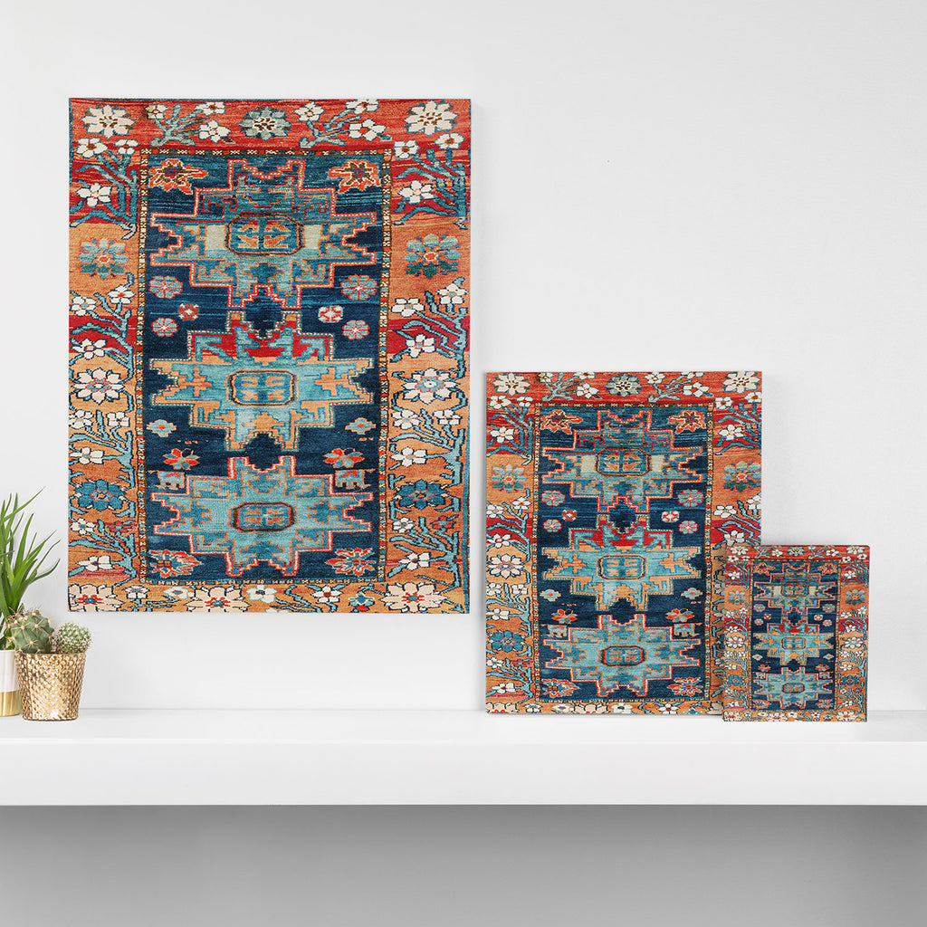 Karabakh  Antique South Caucasus Azerbaijan Rug Print Canvas Print Gallery Image 3