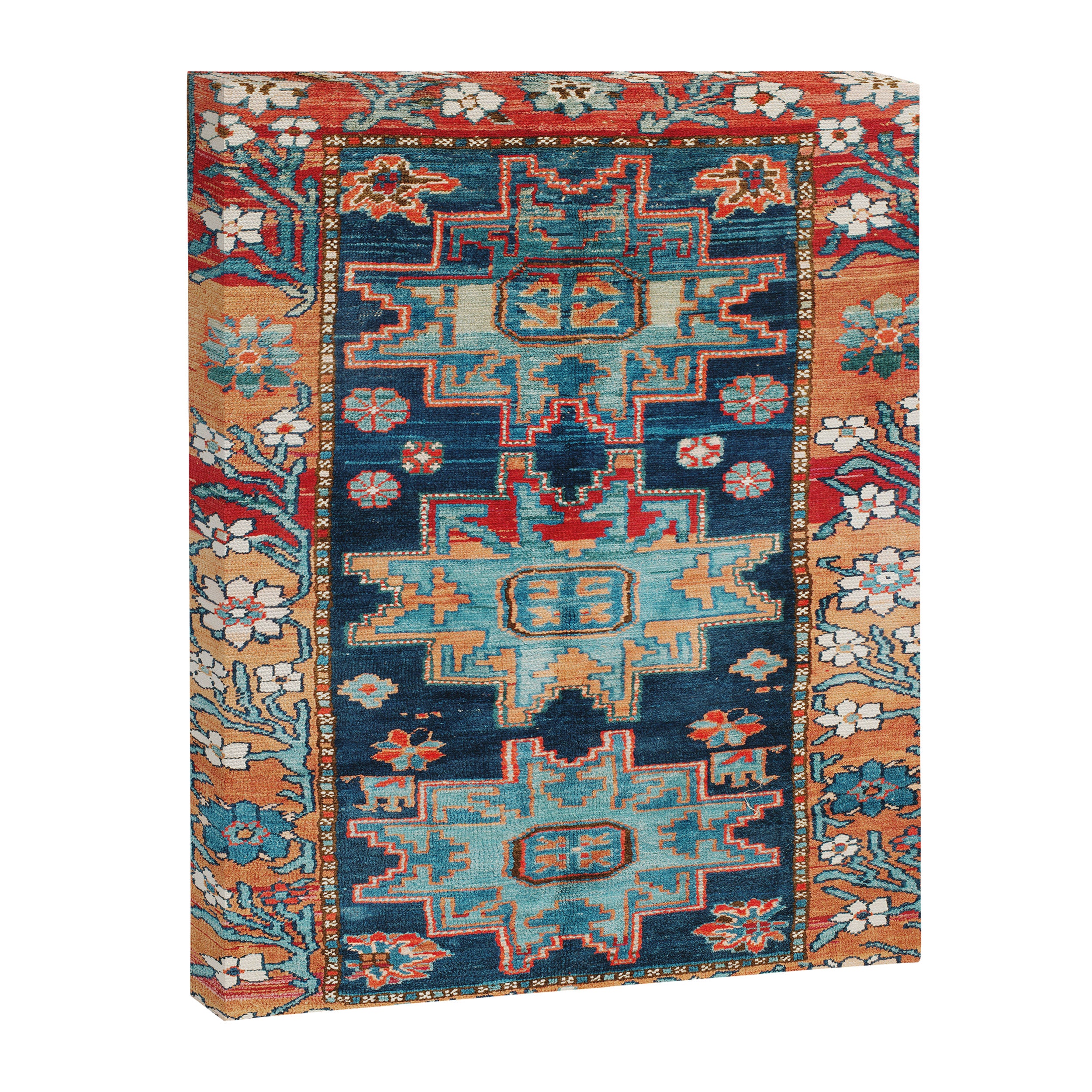 Karabakh  Antique South Caucasus Azerbaijan Rug Print Canvas Print Gallery Image 3