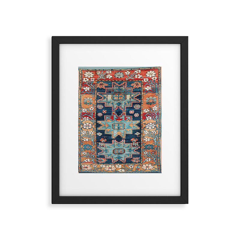 Karabakh  Antique South Caucasus Azerbaijan Rug Print Framed Art Print Gallery Image 4