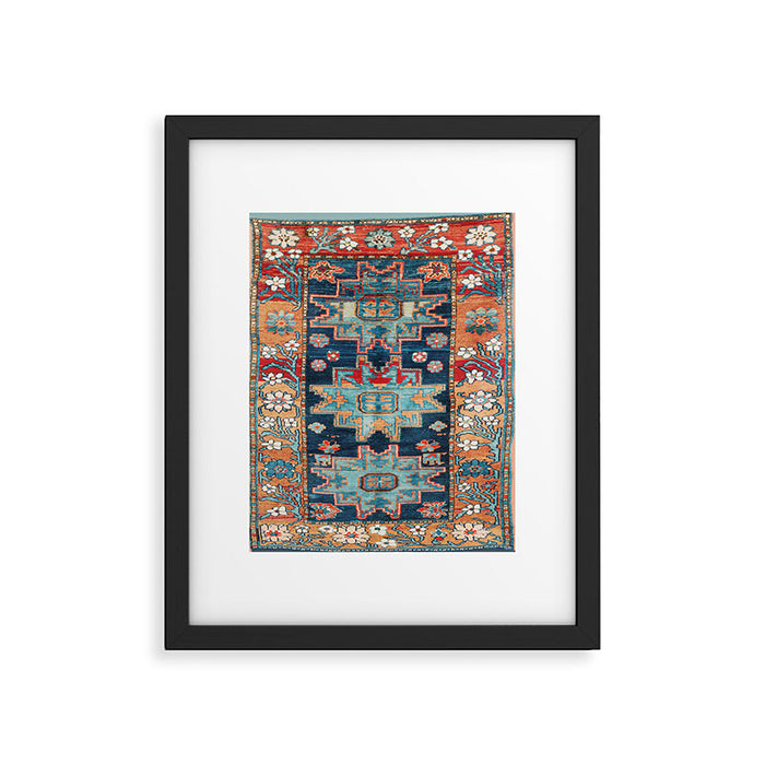 Karabakh  Antique South Caucasus Azerbaijan Rug Print Framed Art Print Gallery Image 1
