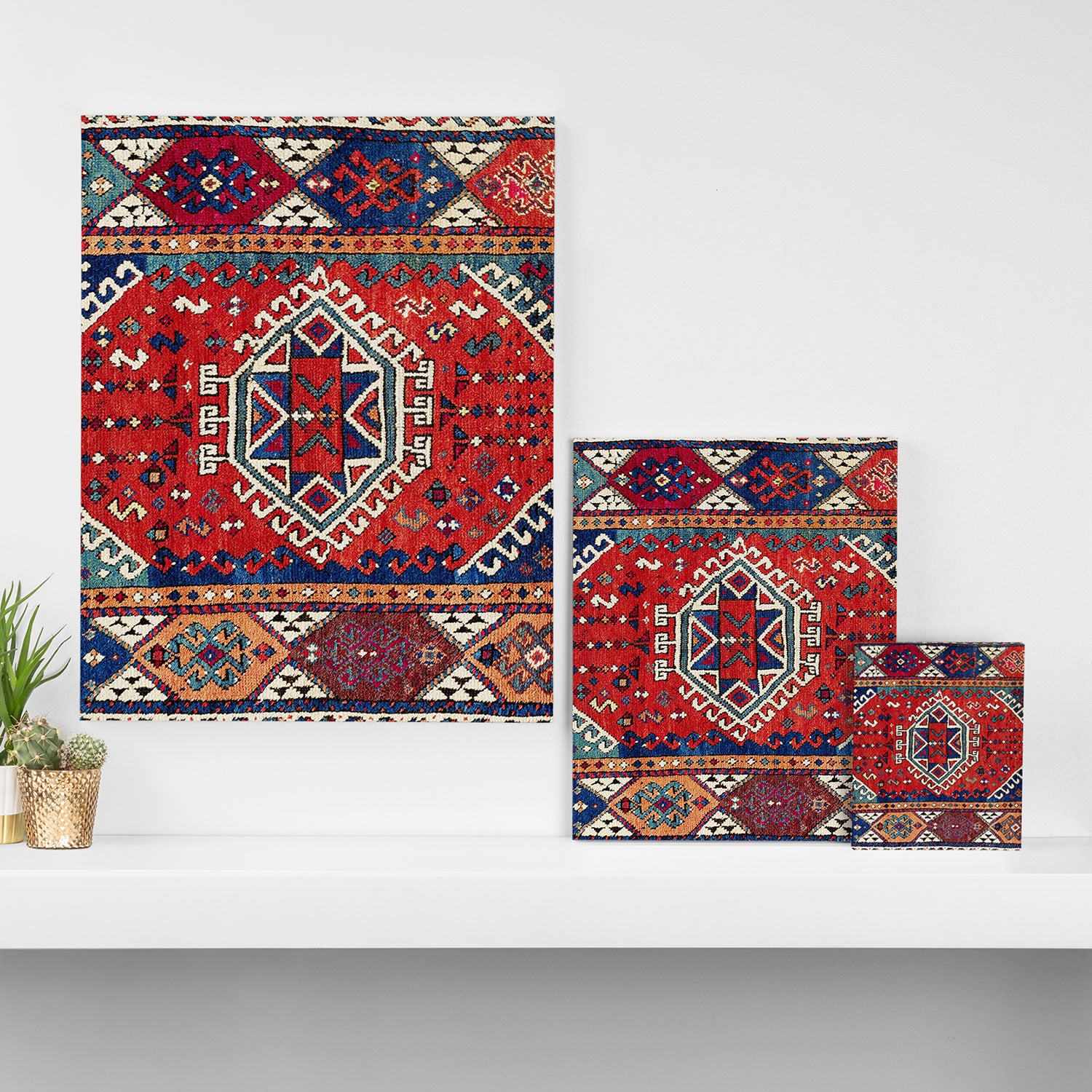 Karakecili Balikesir  Antique Turkish Tribal Carpet Print Canvas Print Gallery Image 3