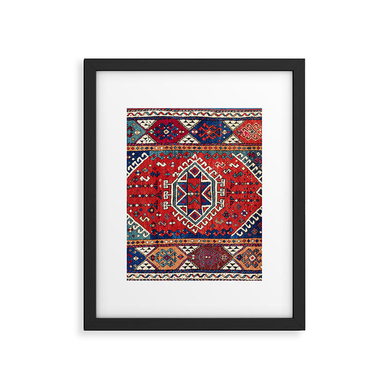 Karakecili Balikesir  Antique Turkish Tribal Carpet Print Framed Art Print Gallery Image 4