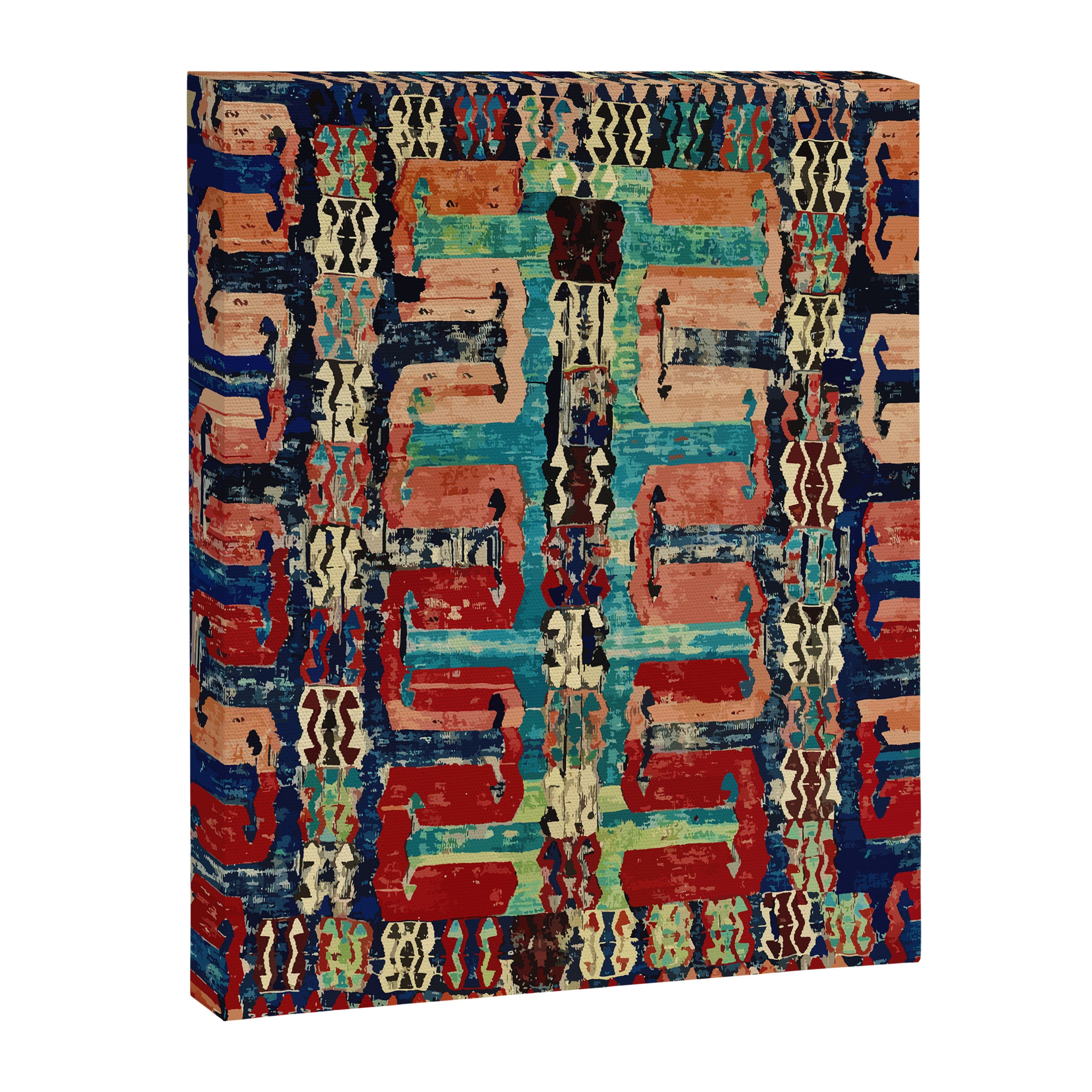 Karakecili Turkish Antique Kilim Flatweave Rug Pattern Canvas Print Gallery Image 6
