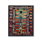 Karakecili Turkish Antique Kilim Flatweave Rug Pattern Framed Canvas Print Gallery Image 6