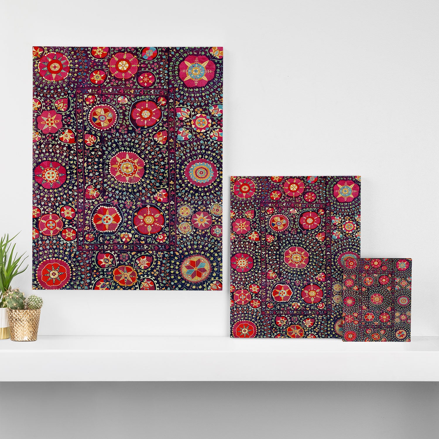 Karshi  Suzani  Antique Uzbekistan Embroidery Print Canvas Print Gallery Image 3