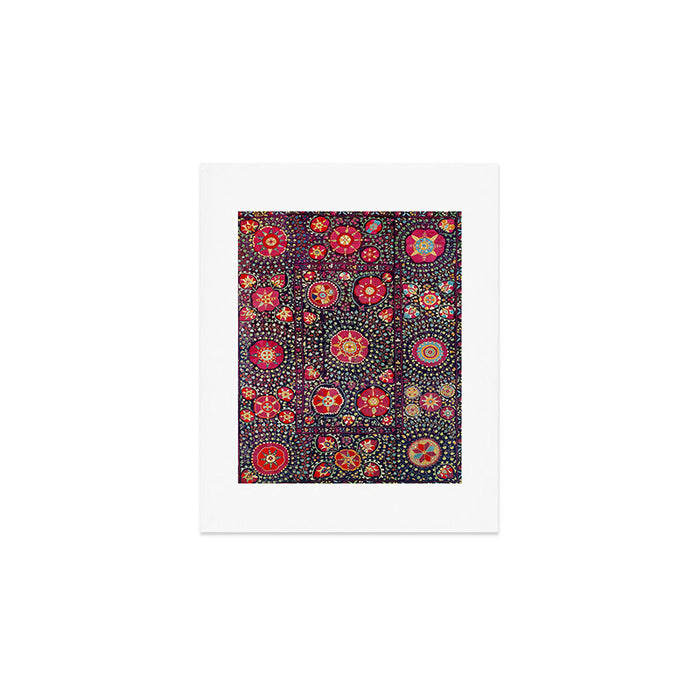 Karshi  Suzani  Antique Uzbekistan Embroidery Print Art Print Gallery Image 1