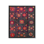 Karshi  Suzani  Antique Uzbekistan Embroidery Print Framed Canvas Print Gallery Image 3