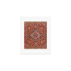 Kashan  Antique Central Persian Rug Print Art Print Gallery Image 1