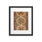 Kashan  Antique Central Persian Rug Print Framed Art Print Gallery Image 4