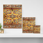 Kashan  Antique  Persian Rug Print Canvas Print Gallery Image 3