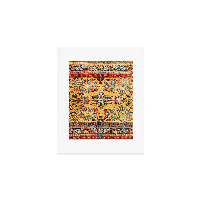 Kashan  Antique  Persian Rug Print Art Print Gallery Image 1