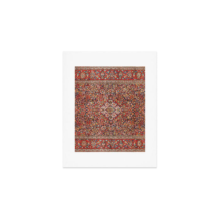 Kashan  Antique Persian Rug Print Art Print Gallery Image 1