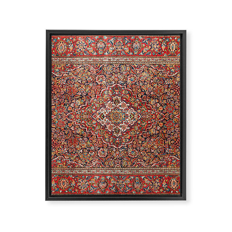 Kashan  Antique Persian Rug Print Framed Canvas Print Gallery Image 3