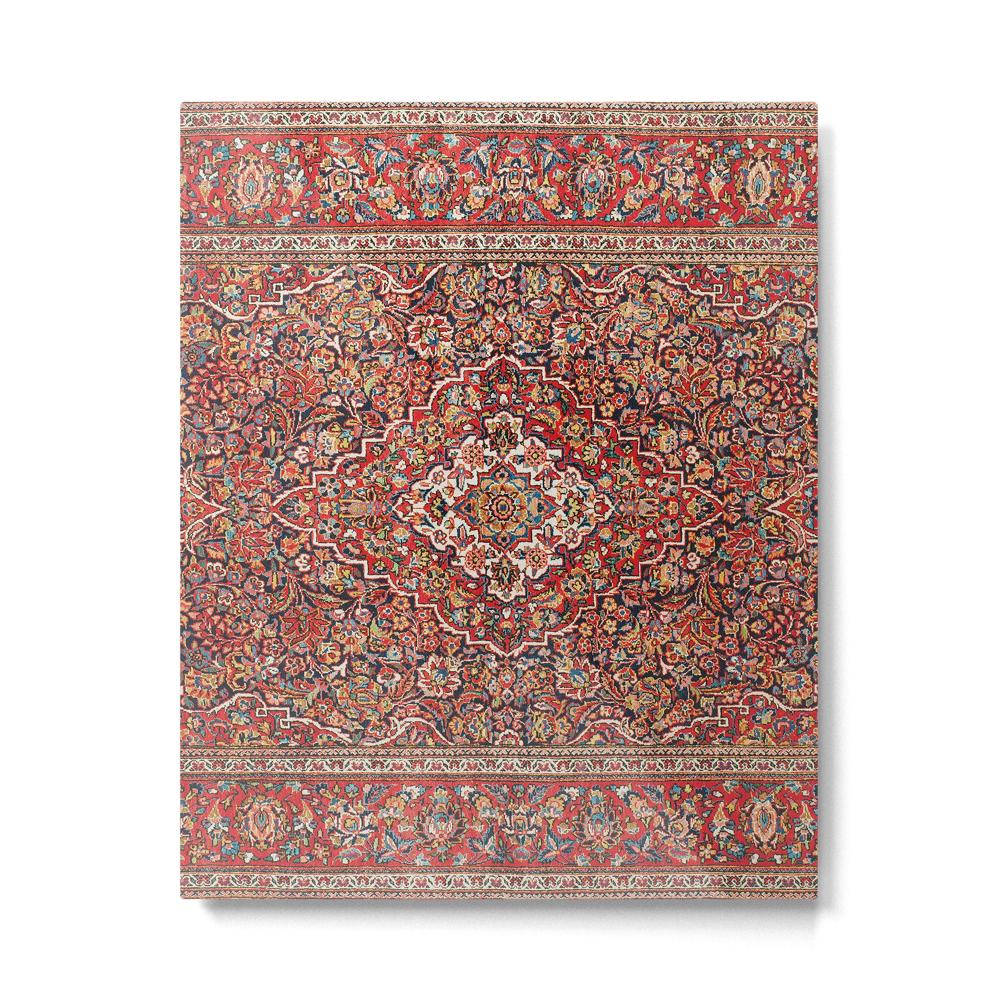 Kashan  Antique Persian Rug Print Metal Print Gallery Image 4