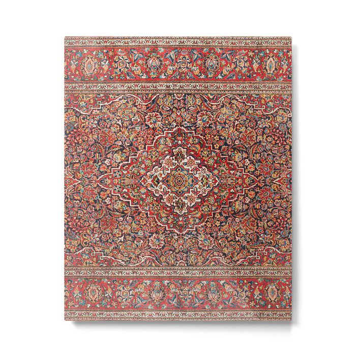 Kashan  Antique Persian Rug Print Metal Print Gallery Image 1