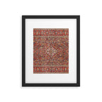 Kashan  Antique Persian Rug Print Framed Art Print Gallery Image 5