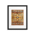 Kashan  Antique  Persian Rug Print Framed Art Print Gallery Image 4