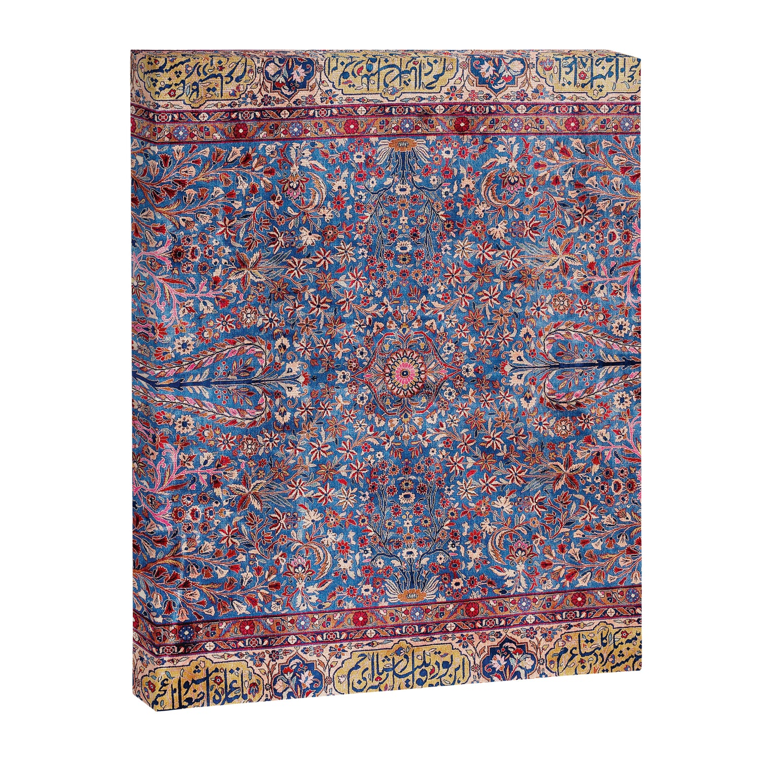 Kashan Central Persian Rug Print Canvas Print Gallery Image 3