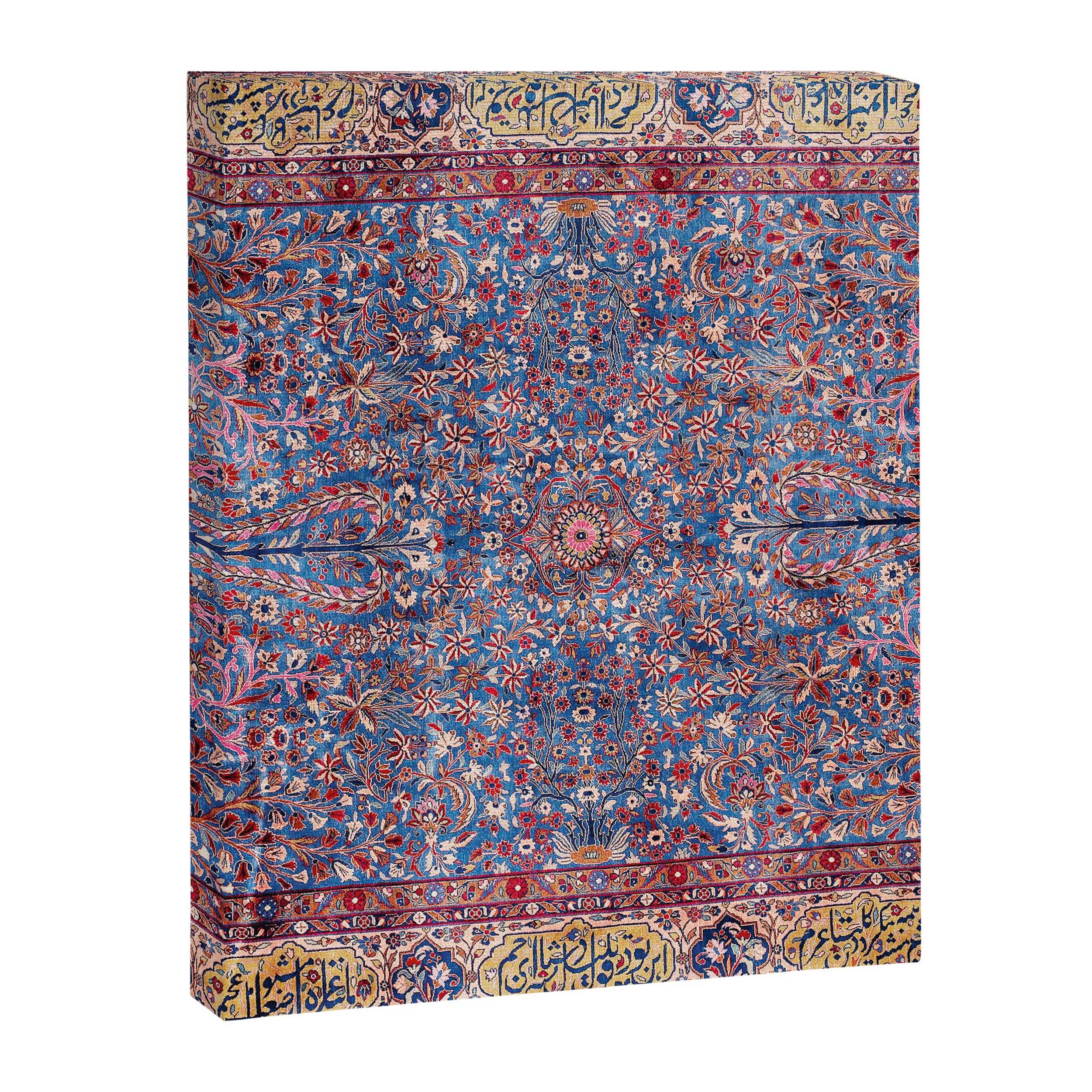 Kashan Central Persian Rug Print Canvas Print Gallery Image 3
