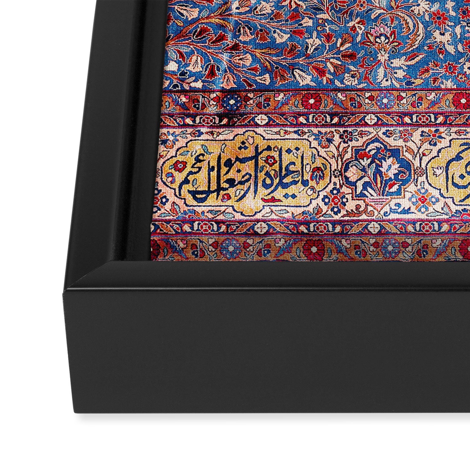 Kashan Central Persian Rug Print Framed Canvas Print Gallery Image 3