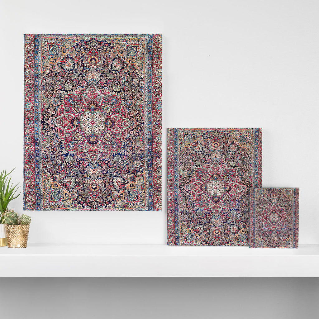 Kashan Central Persian Rug Print Canvas Print Gallery Image 3