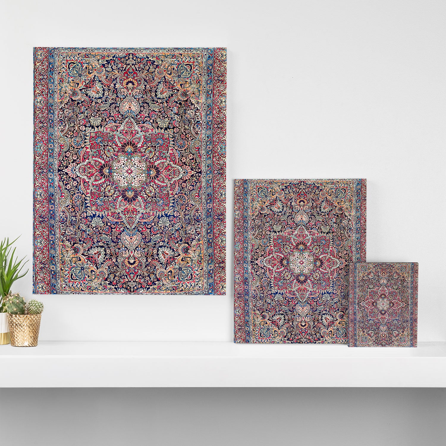 Kashan Central Persian Rug Print Canvas Print Gallery Image 3