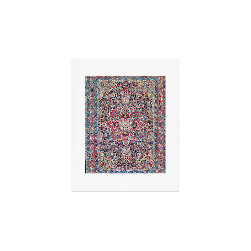 Kashan Central Persian Rug Print Art Print Gallery Image 1