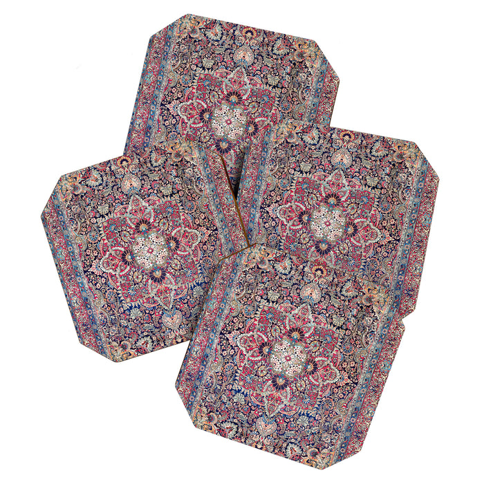 Kashan Central Persian Rug Print Coaster Gallery Image 1