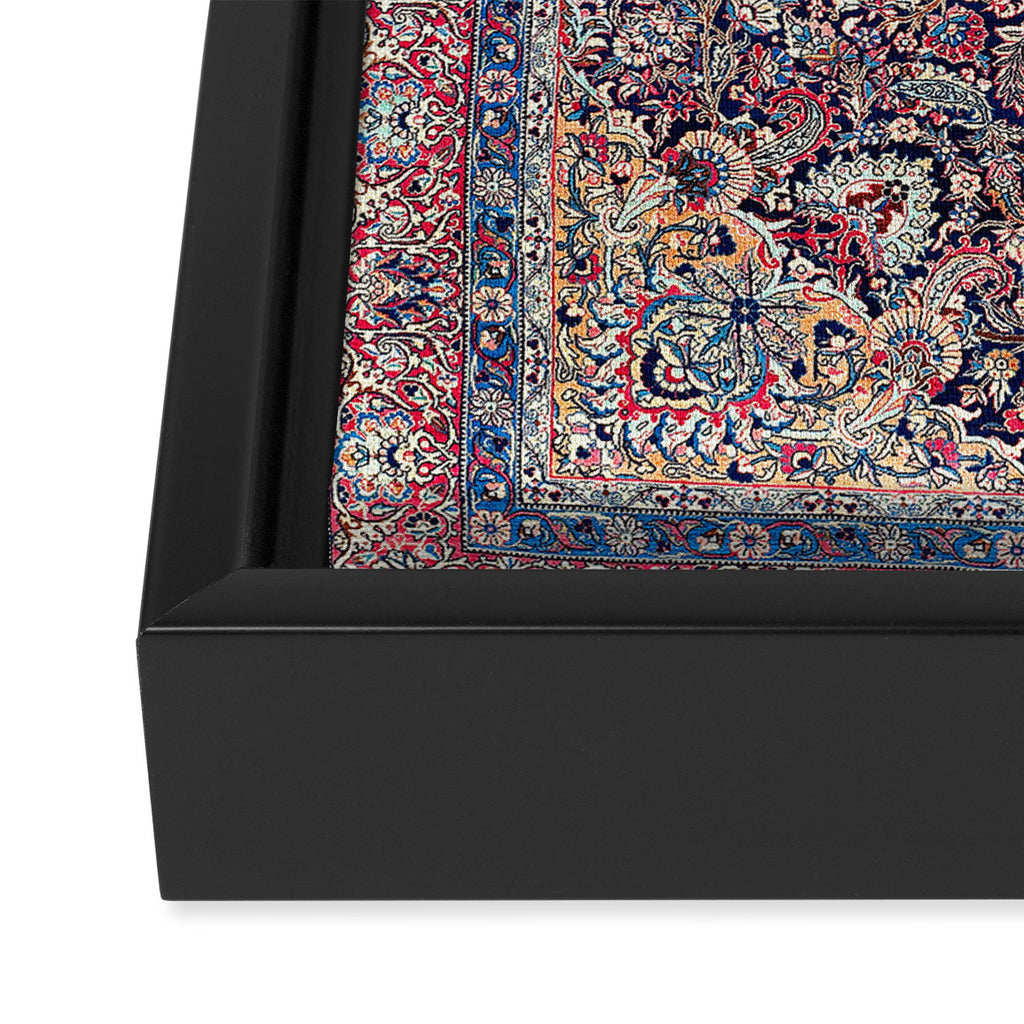 Kashan Central Persian Rug Print Framed Canvas Print Gallery Image 3