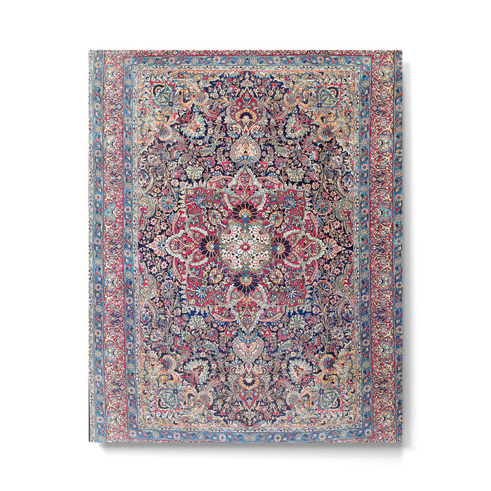 Kashan Central Persian Rug Print Metal Print Gallery Image 1