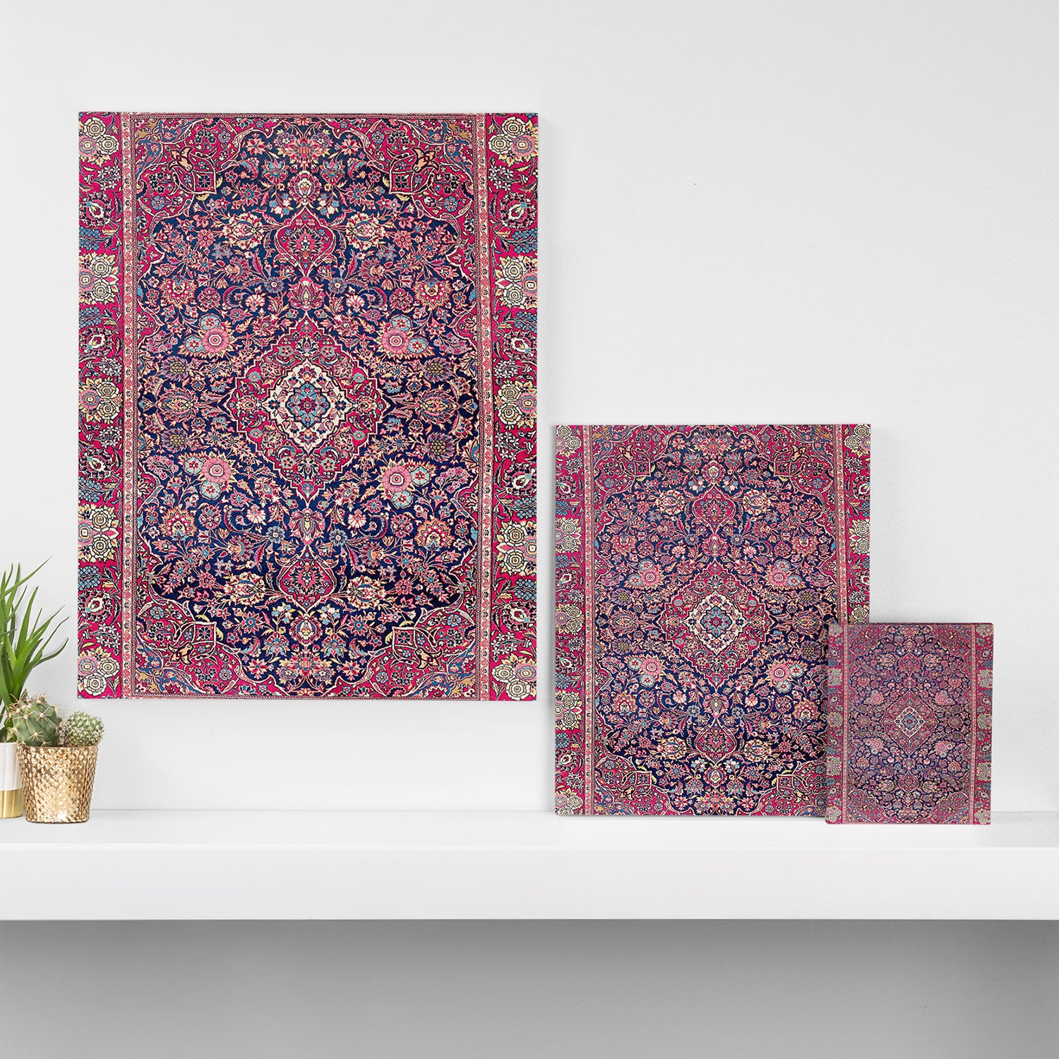 Kashan Central Persian Rug Print Canvas Print Gallery Image 3