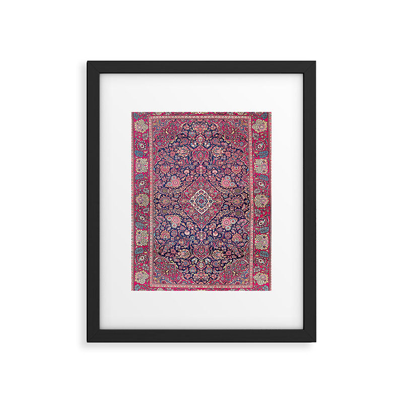 Kashan Central Persian Rug Print Framed Art Print Gallery Image 5