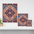 Kashan Central Persian Rug Print Canvas Print Gallery Image 3