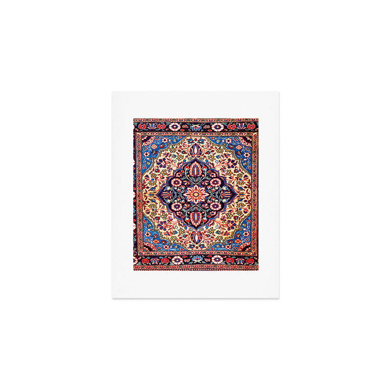 Kashan Central Persian Rug Print Art Print Gallery Image 1