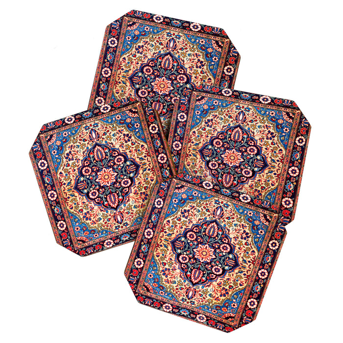 Kashan Central Persian Rug Print Coaster Gallery Image 1