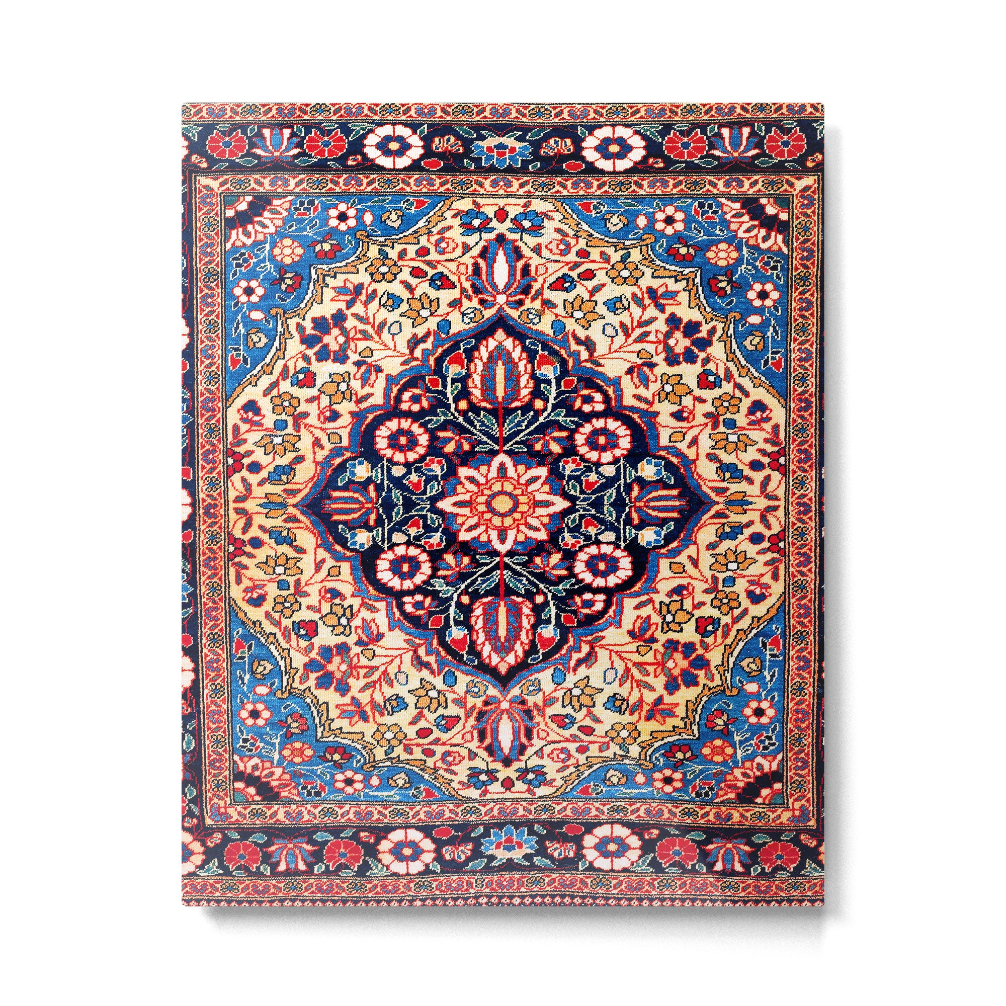 Kashan Central Persian Rug Print Metal Print Gallery Image 6